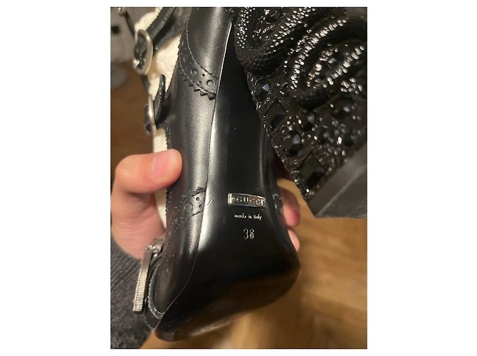Gucci Barbara serpent Pumps schwarz Leder 38 - Ansicht 11
