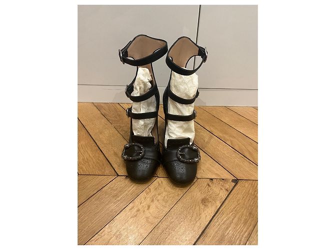 Gucci Barbara serpent Pumps schwarz Leder 38 - Ansicht 4