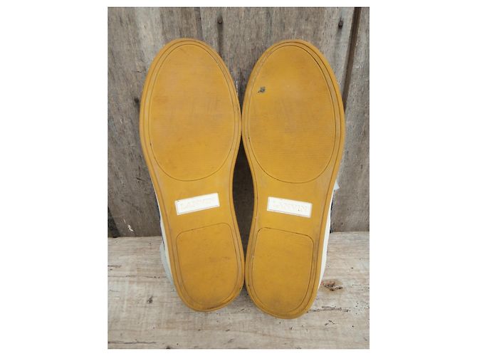 Lanvin Sneaker aus Leder grau Größe 44 - Ansicht 7