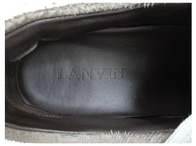 Lanvin Sneaker aus Leder grau Größe 44 - Ansicht 8