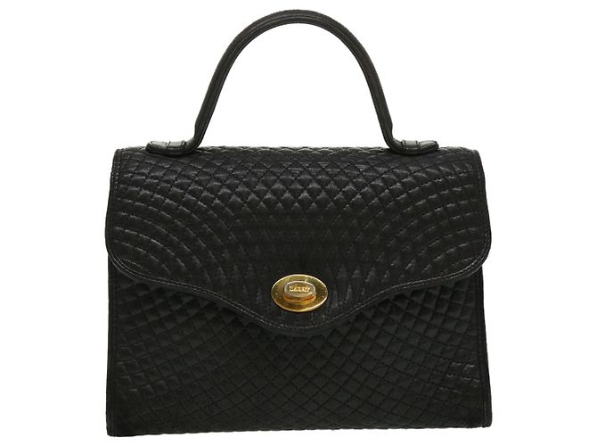 BALLY Borsa a mano Pelle Nero Auth am2821g - vista 13
