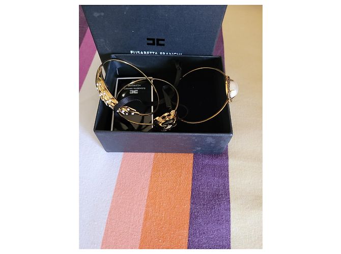 Set di 3 Braccialetti Elisabetta Franchi Dorati D'oro - vista 3