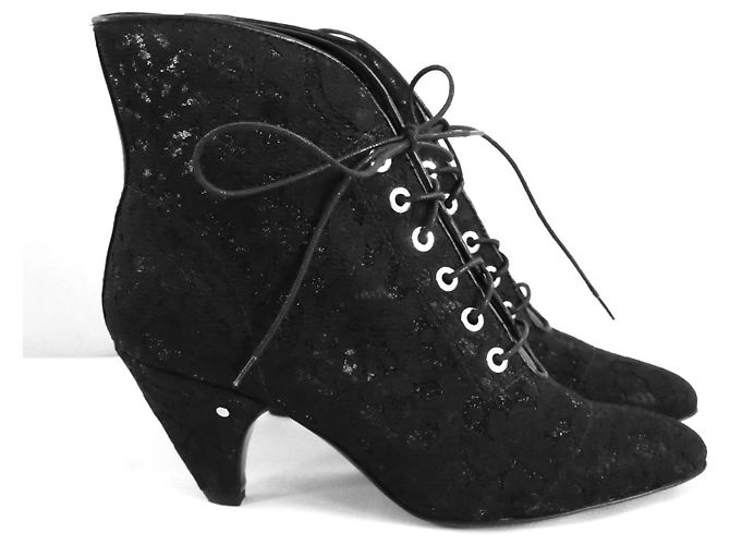Botines de encaje negro Sabrina de Laurence Dacade - vista 2