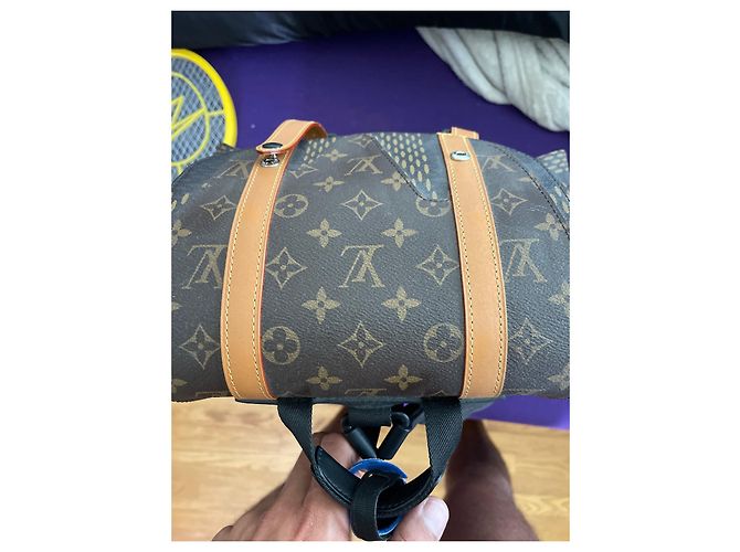 Nigo Christopher borsa zaino lv monogram Louis Vuitton damier Marrone - vista 8