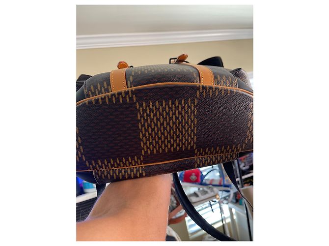 Nigo Christopher borsa zaino lv monogram Louis Vuitton damier Marrone - vista 9