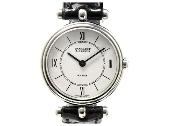 Montre Dani Danicci Femme Acier Inoxydable Et Cuir Noir - 5 ATM, Neuve Avec étiquettes