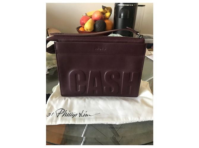 Bolso de mano 3.1 Phillip Lim de cuero rojo oscuro Burdeos - vista 2