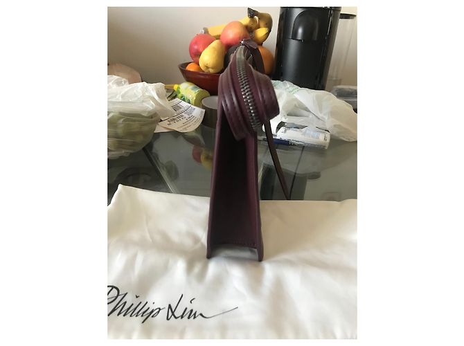 Bolso de mano 3.1 Phillip Lim de cuero rojo oscuro Burdeos - vista 3