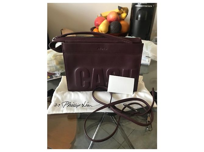 Bolso de mano 3.1 Phillip Lim de cuero rojo oscuro Burdeos - vista 6