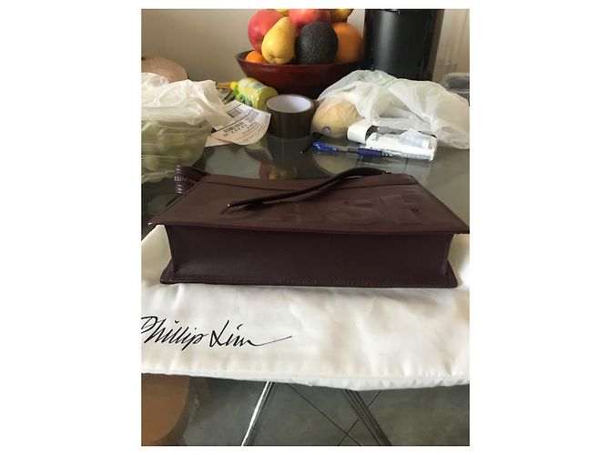 Bolso de mano 3.1 Phillip Lim de cuero rojo oscuro Burdeos - vista 7