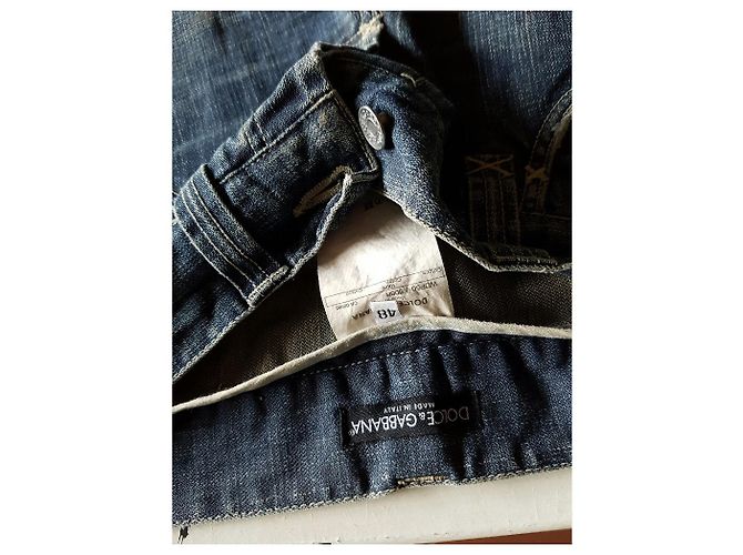Jeans in denim azzurro Dolce & Gabbana Blu chiaro - vista 2