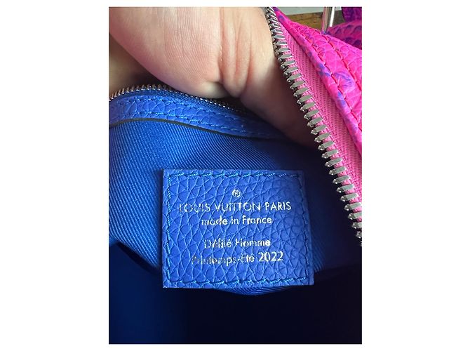 Louis Vuitton Keepall 50 Limited edition Blu Fuschia - vista 8