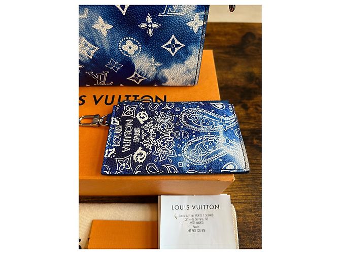 pochette louis vuitton édition limitée sac Blanc Bleu clair - vue 6