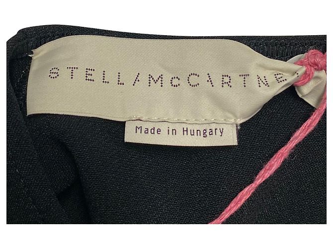 Stella Mc Cartney Stella McCartney Vestido com detalhe de zíper na altura do joelho em seda preta Preto - vista 6