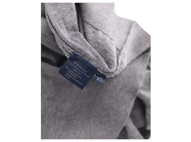Lanvin Sweater with Epaulettes in Grey Merino Wool - view 4