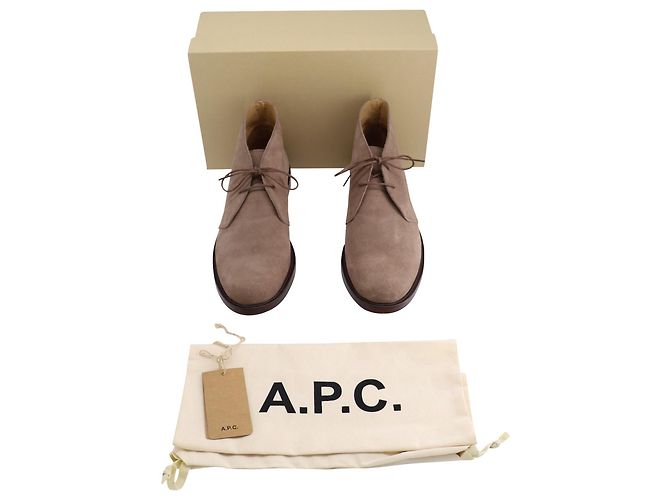 Apc NO.P.C Novos Derbies "Desert Boots" em camurça bege - vista 6