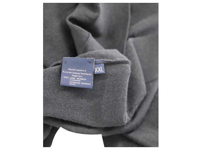 Maglia Lanvin Scollo V In Lana Merino Grigio - vista 4