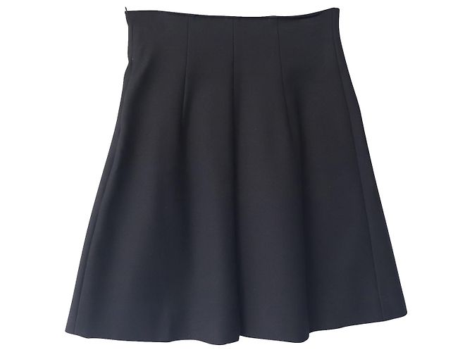 Falda plisada con botones en la parte delantera de Maje en algodón negro - vista 4