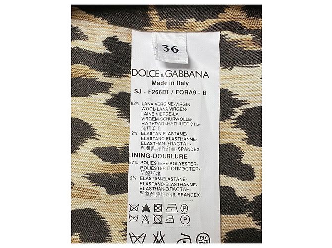 Blazer forro estampado de leopardo Dolce & Gabbana em lã cinza - vista 6