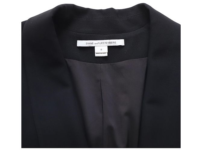 Blazer corto Diane Von Furstenberg in triacetato nero - vista 6