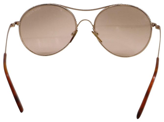 Tom Ford Claude TF145 28Occhiali da sole G in metallo dorato - vista 4