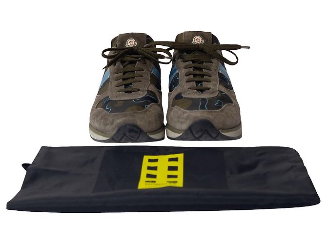 Sneakers Montego Moncler in Pelle Scamosciata Multicolor Stampa python - vista 6