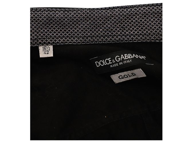 Dolce & Gabbana Camicia Button Down in Cotone Nero - vista 4