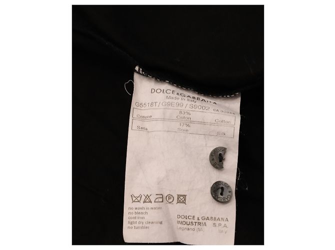 Dolce & Gabbana Camicia Button Down in Cotone Nero - vista 5