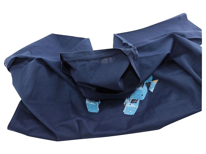 T-shirt Hermès Odyssee in cotone blu navy - vista 3