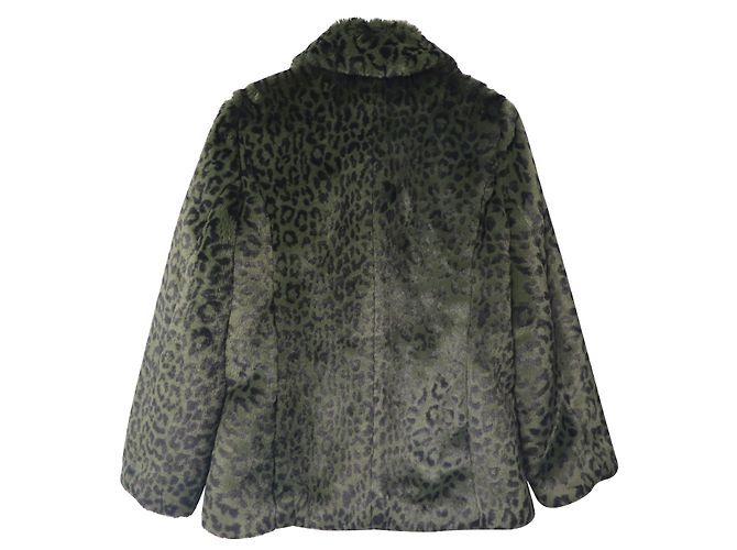 Abrigo de piel sintética con estampado de leopardo en poliéster verde de Zadig & Voltaire - vista 2