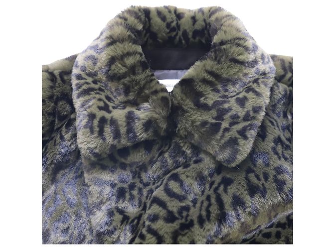 Abrigo de piel sintética con estampado de leopardo en poliéster verde de Zadig & Voltaire - vista 6