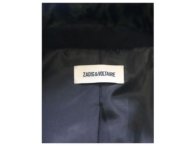 Abrigo de piel sintética con estampado de leopardo en poliéster verde de Zadig & Voltaire - vista 7