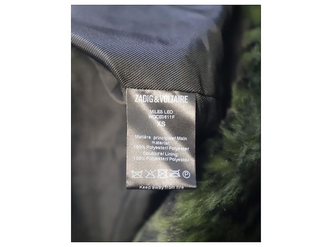 Abrigo de piel sintética con estampado de leopardo en poliéster verde de Zadig & Voltaire - vista 8