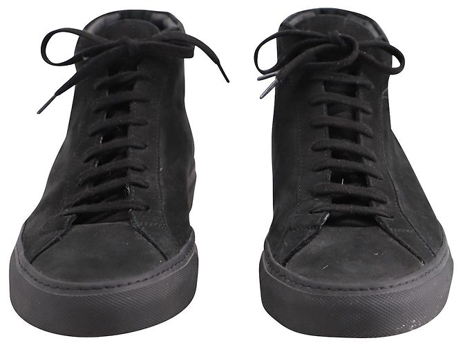 Autre Marque Common Projects Achilles High-Top Sneakers in Black Suede - view 3