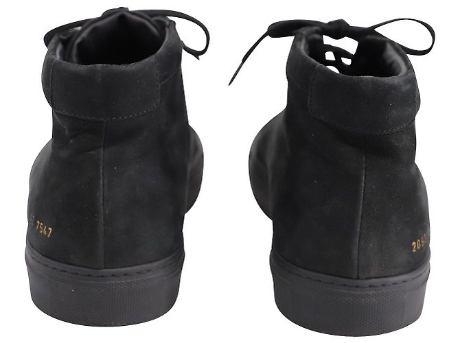 Autre Marque Common Projects Achilles High-Top Sneakers in Black Suede - view 4