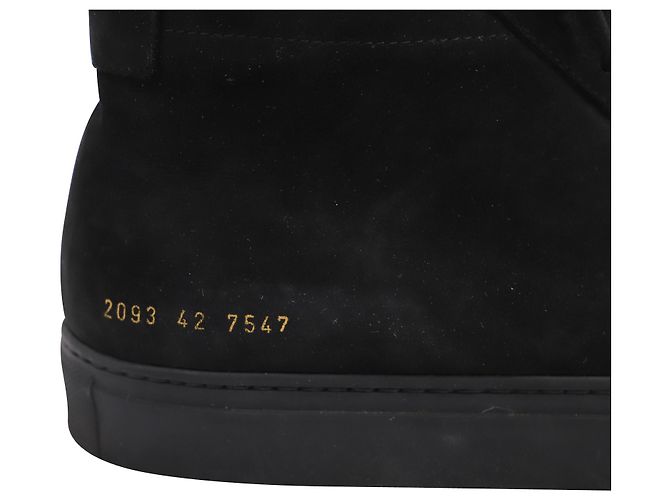 Autre Marque Common Projects Achilles High-Top Sneakers in Black Suede - view 6