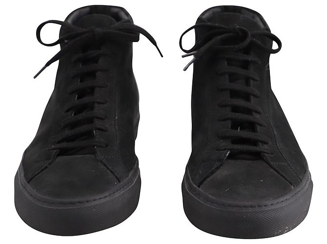 Autre Marque Common Projects Achilles High-Top Sneakers in Black Suede - view 7