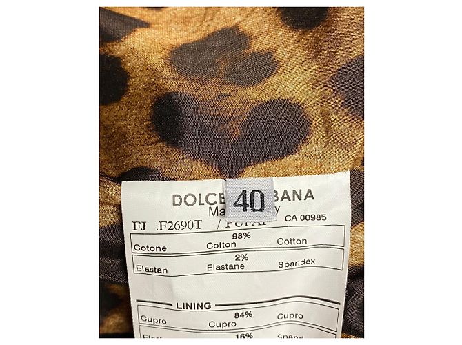 Dolce & Gabbana Dolce And Gabbana Gefütterter Blazer mit Leopardenmuster aus marineblauer Baumwolle - Ansicht 5