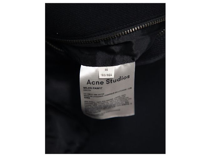 Acne Studios Miles Langarmjacke aus schwarzem Polyester - Ansicht 5