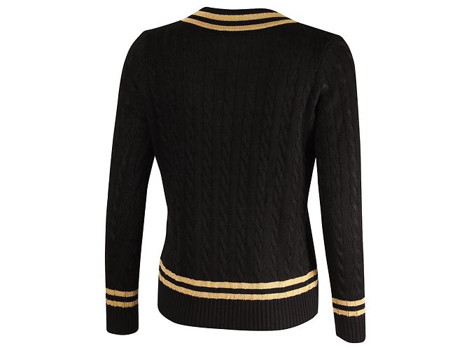 Jersey de manga larga en algodón negro y dorado metálico Cricket de Ralph Lauren - Ansicht 3