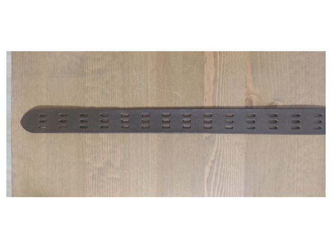 Saint Laurent Ledergürtel 3 Punkte Schnalle Dunkelbraun - Ansicht 10