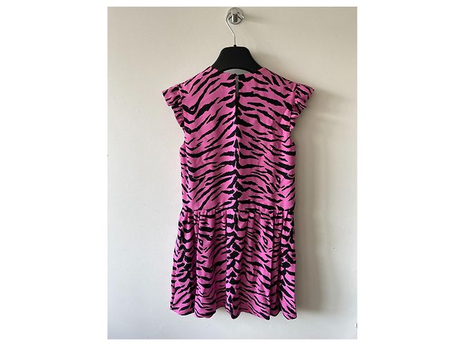 Abito Saint Laurent (stampa zebrata nera e rosa) Nero - vista 2