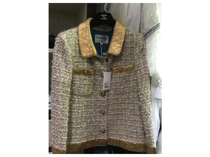 Multicolor Chanel 19una giacca d'oro ecru oro tweed di qualità museale rara Multicolore - vista 2