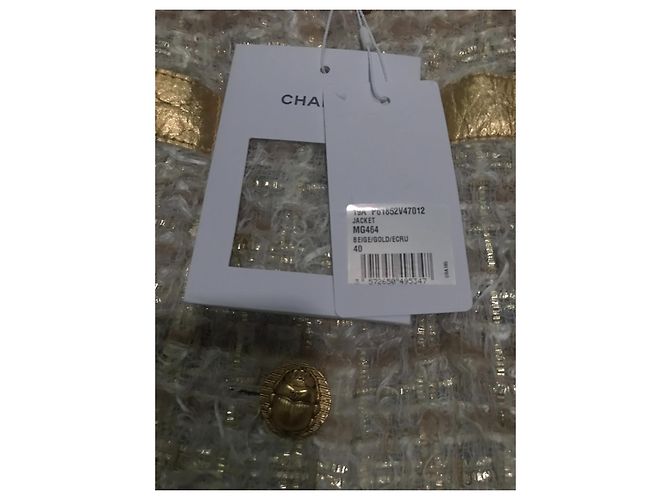 Multicolor Chanel 19una giacca d'oro ecru oro tweed di qualità museale rara Multicolore - vista 6