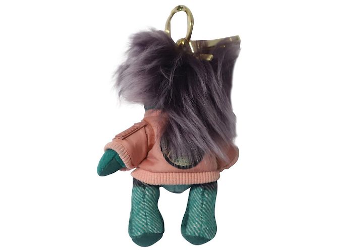 Burberry Punk Bear Taschenanhänger aus grüner Baumwolle - Ansicht 2