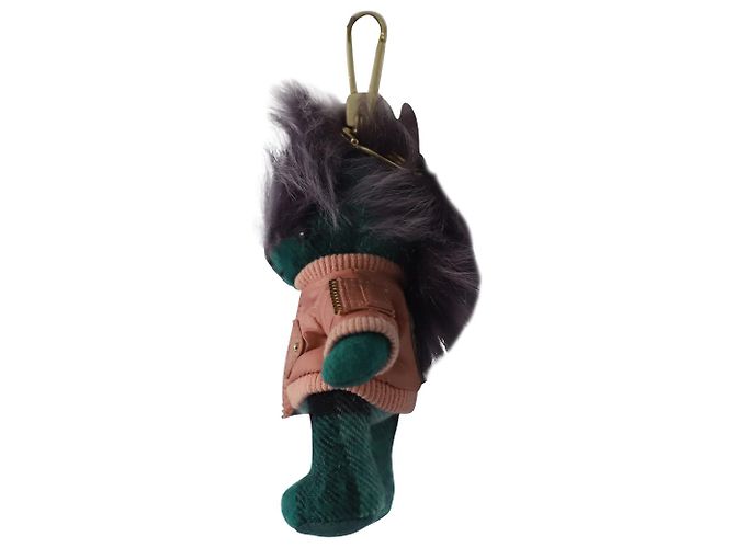 Burberry Punk Bear Taschenanhänger aus grüner Baumwolle - Ansicht 3