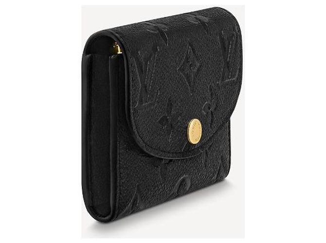 Portefeuille Louis Vuitton Rosalie Monogram Empreinte Cuir Noir - vue 3