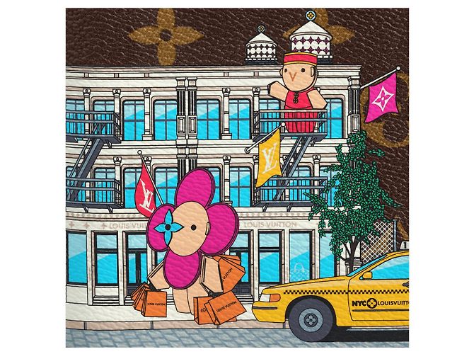 Louis Vuitton Funda Pasaporte LV Nueva York Multicolor - vista 3