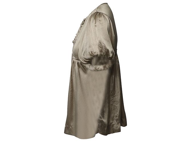 By Malene Birger Blusa de corte imperio en seda dorada Dorado Metálico - vista 2
