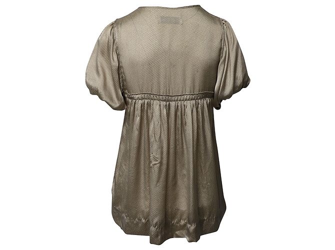 By Malene Birger Blusa de corte imperio en seda dorada Dorado Metálico - vista 3